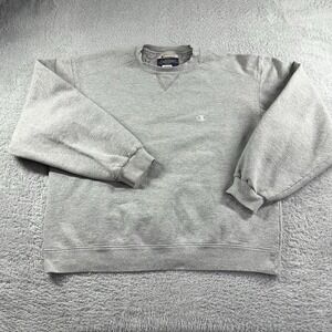 Vintage Champion Blank‎ Crewneck Mens XL Gray Heavyweight Retro Minimalist